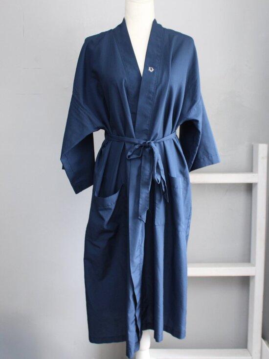 Dior Other - Christian Dior Monsieur Vintage Robe Kimono Navy Blue with Waist Belt One Size